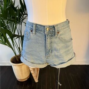Roll hem denim short shorts size S